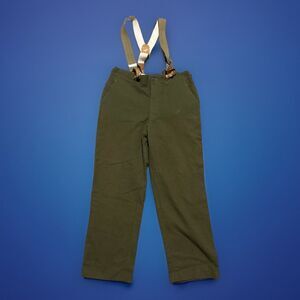 Vtg Korean War Wool M-1951 OG-108 Trousers Medium Pants Suspenders
